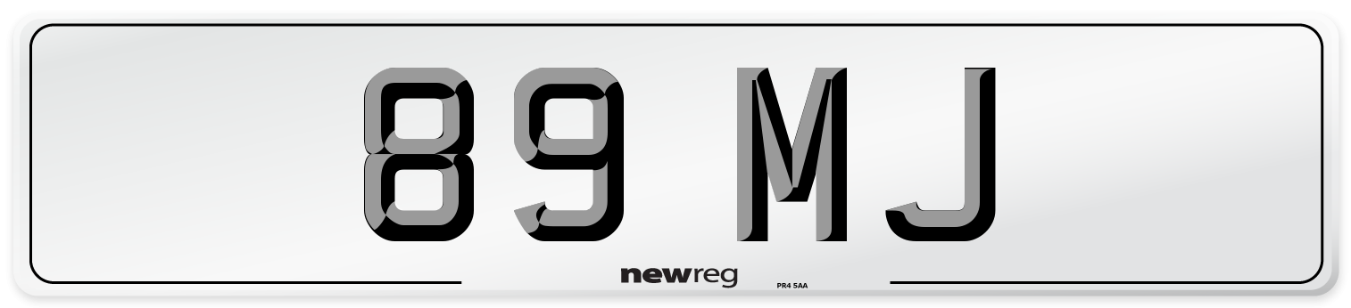 89 MJ Number Plate from New Reg